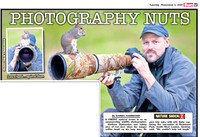 Squirrel on Camera published in The Sun newspaper