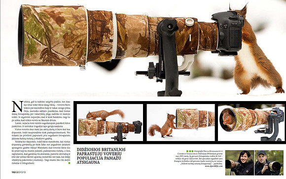 Red Squirrels in Lithuanian magazine "GEO Lietuva"(Part 3)