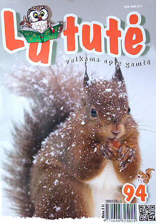 Front cover for a children's magazine "Lututė"